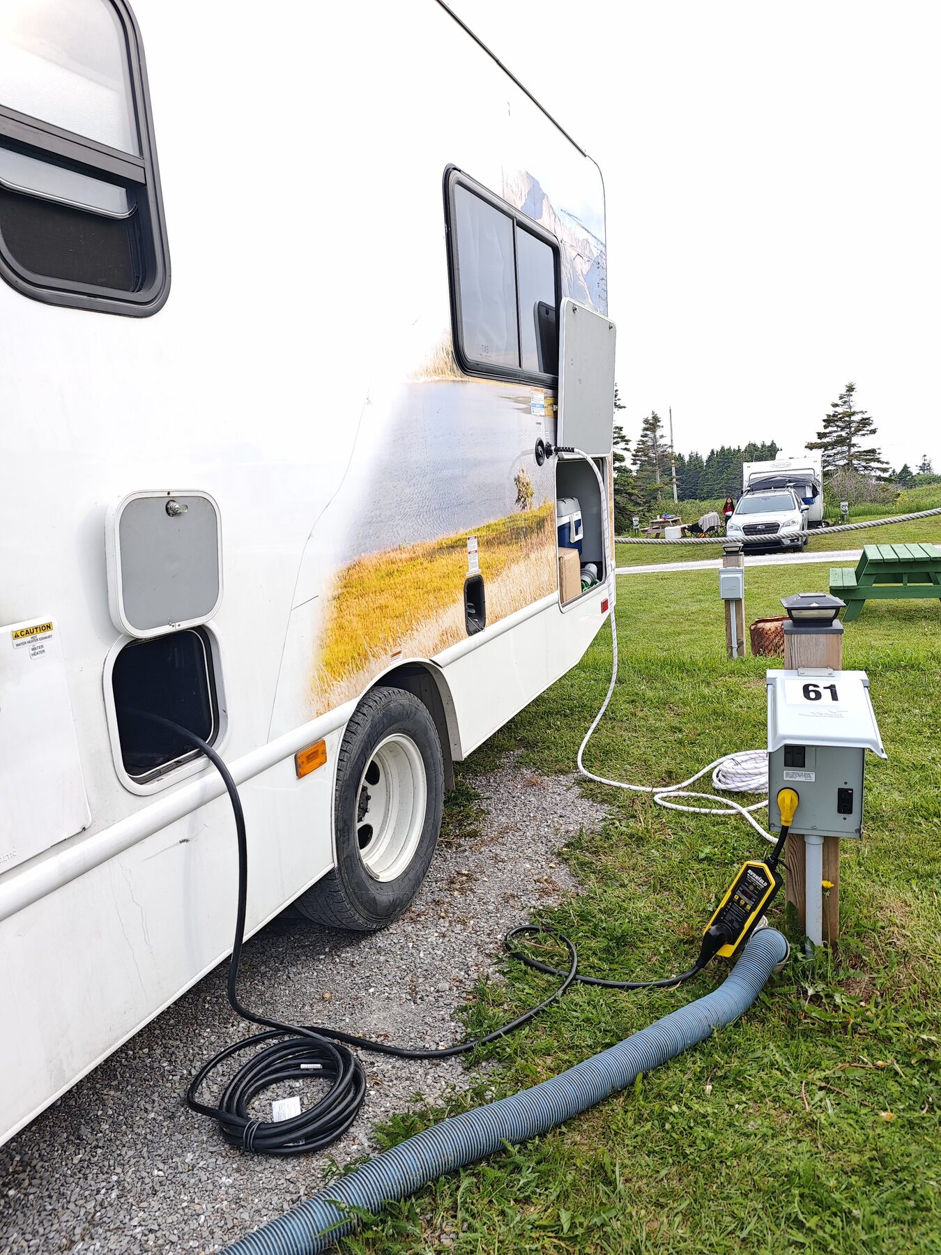 RVShield protecting a motorhome connection at campsite 61